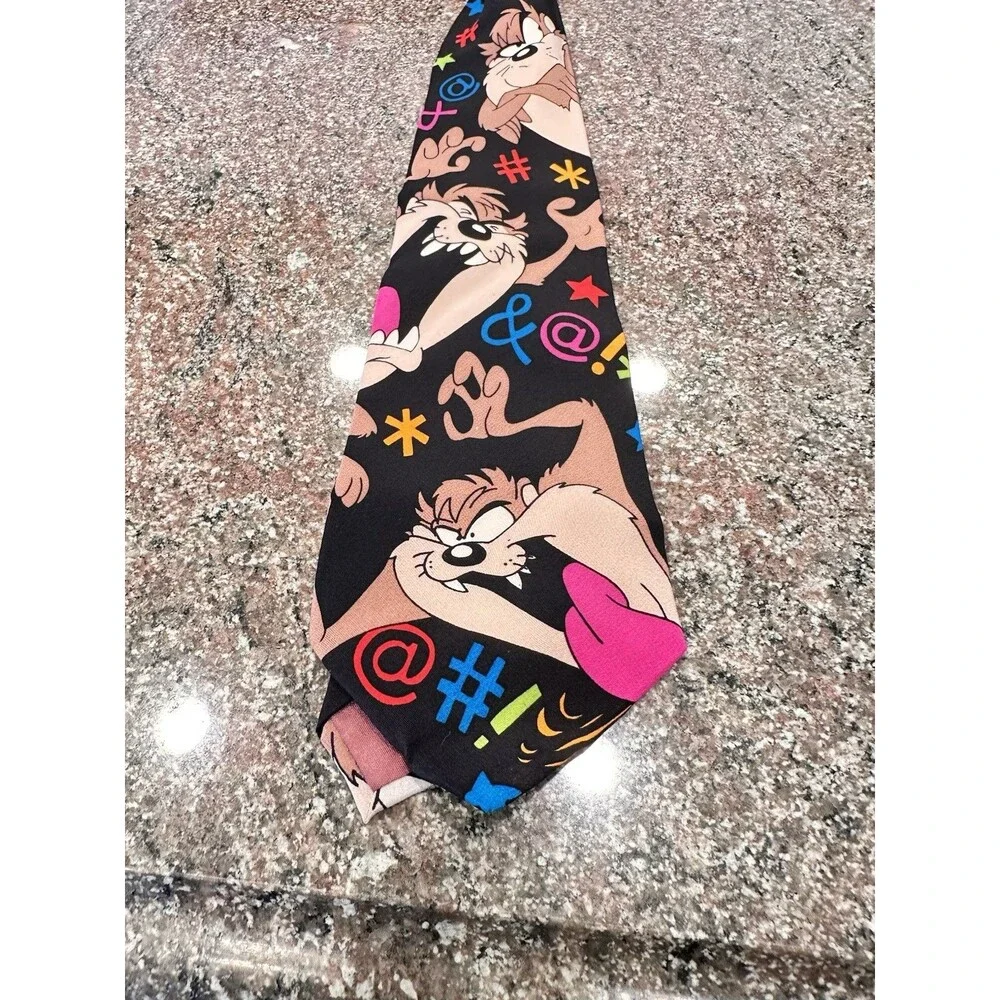 RARE 1993 Warner‎ Bros Looney Tunes Cartoon Character Neck Tie Vintage